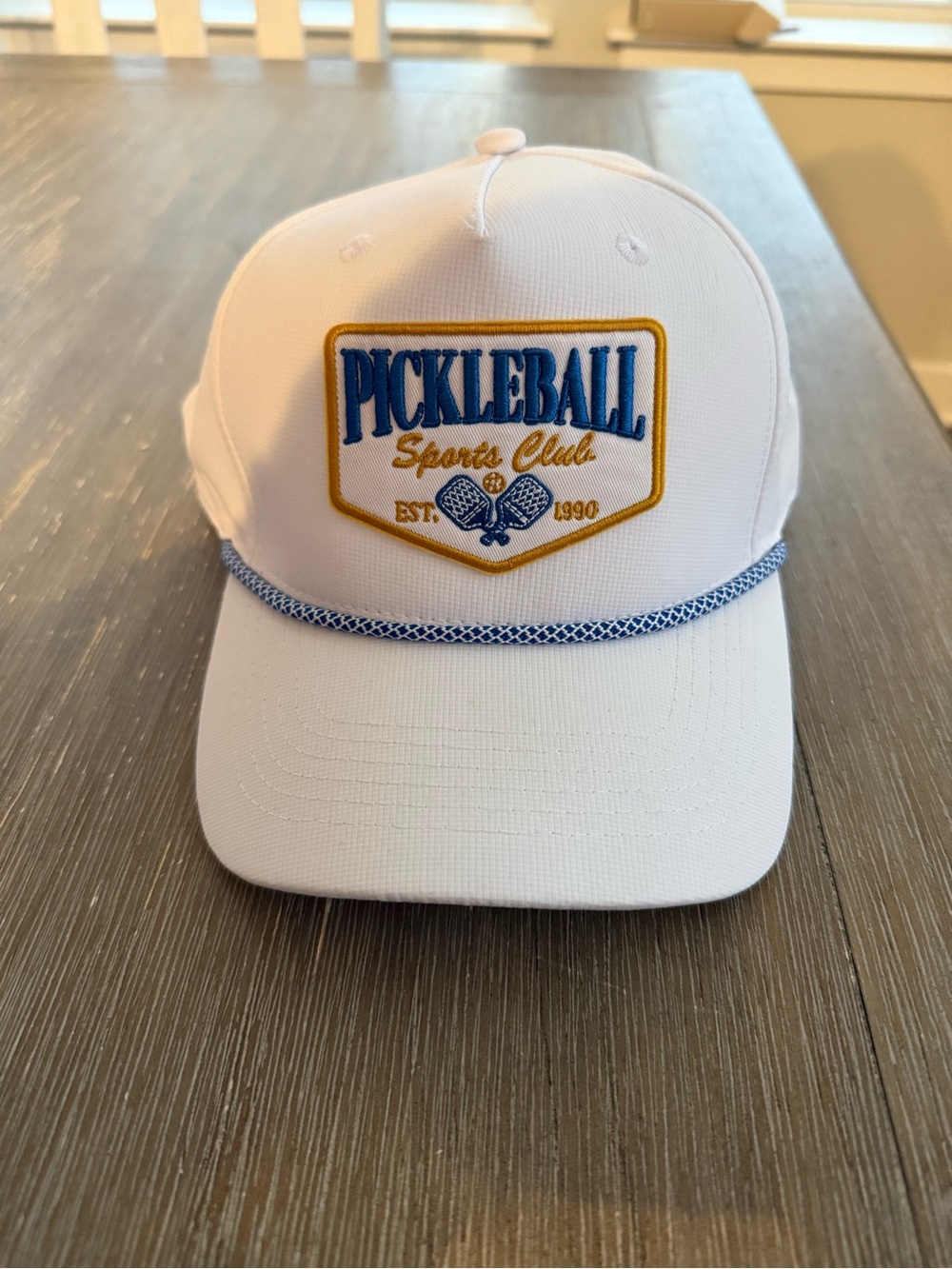 Pickleball Sports Club Cap with Blue & Gold Patch